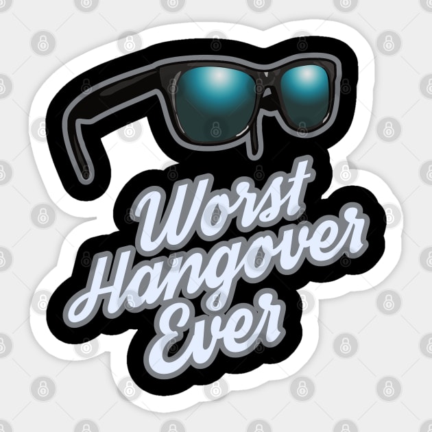 Hangover Sticker by NineBlack